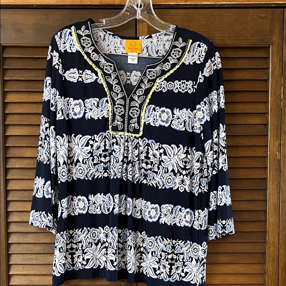 Ruby Rd. Petite Patterned Tunic - Picture 1 of 6